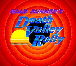 Road Runner's Death Valley Rally (USA) Title Screen